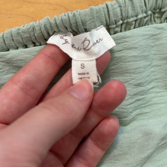 By the River Mint Green Midi Dress Womens Size Small Square Neckline Puff Sleeve - Picture 5 of 7